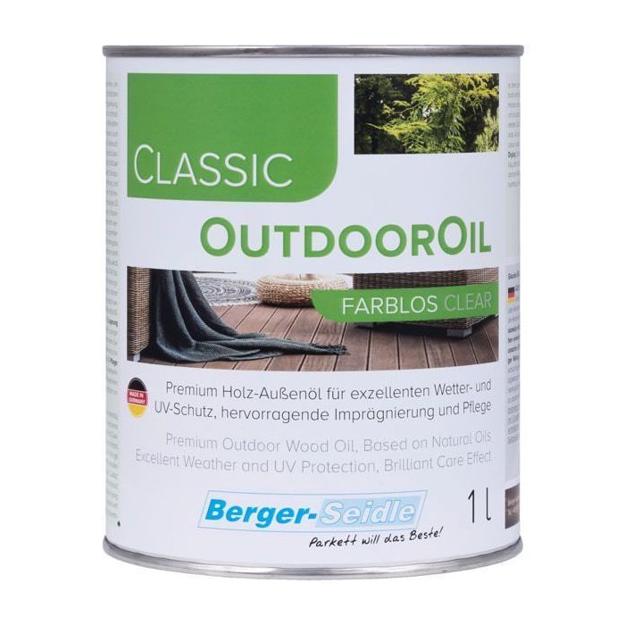 Масло для дерева Berger-Seidle OutdoorOil цвет Silver Grey / Silbergrau полуматовое 1 л